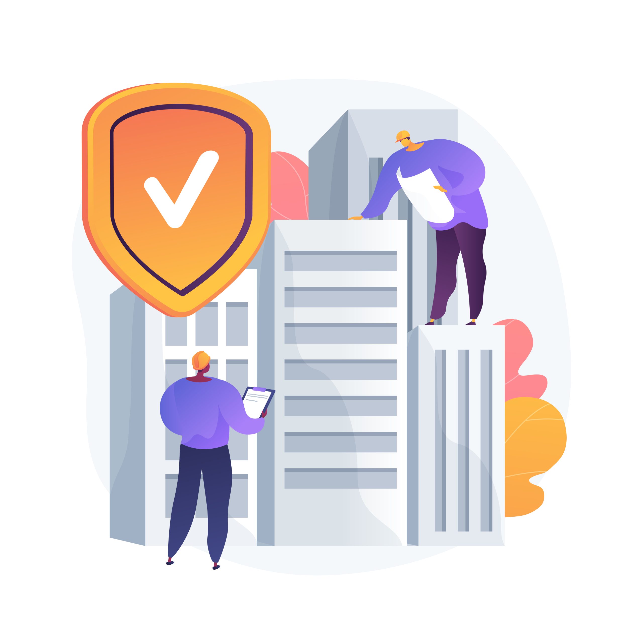 Building safety abstract concept illustration